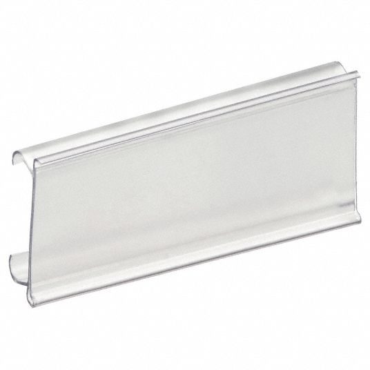 AIGNER, 3 in x 1 1/4 in, Clear, Label Holder - 4YW91|WR1253 - Grainger