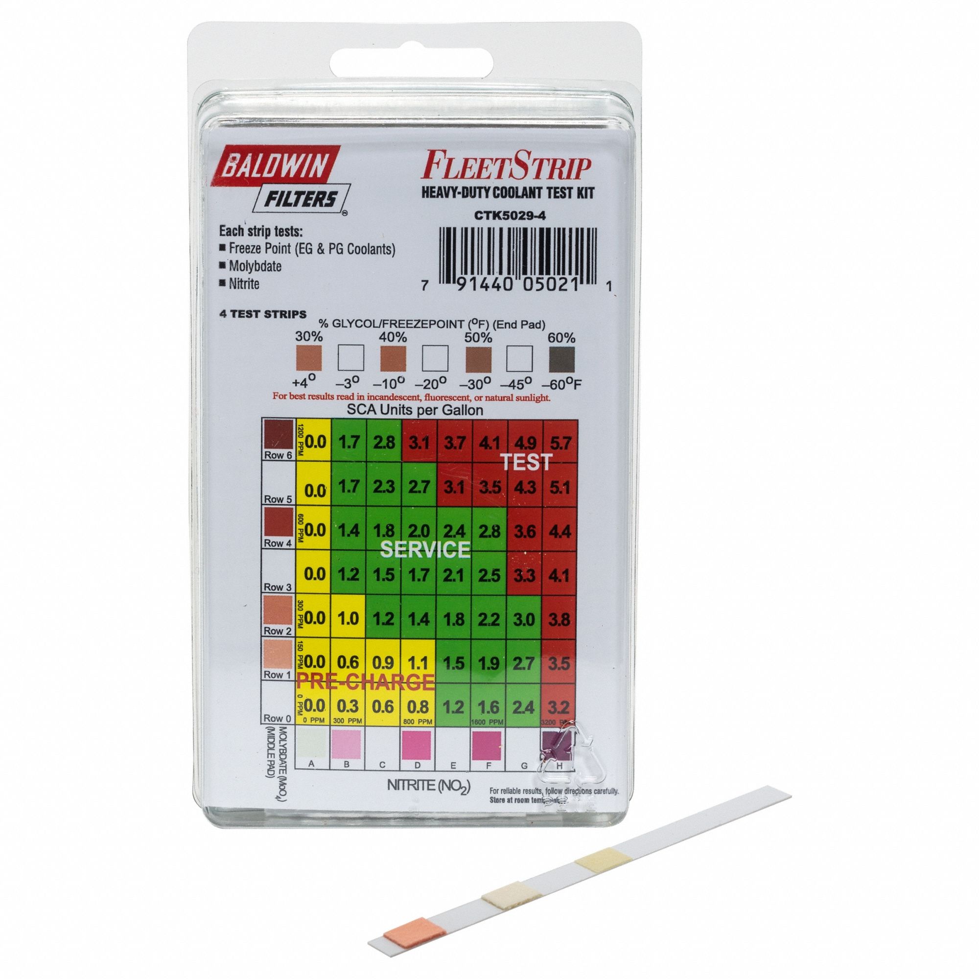 BALDWIN FILTERS CTK5029-4 Coolant Test,0-3200 ppm Nitrite 4YWX9
