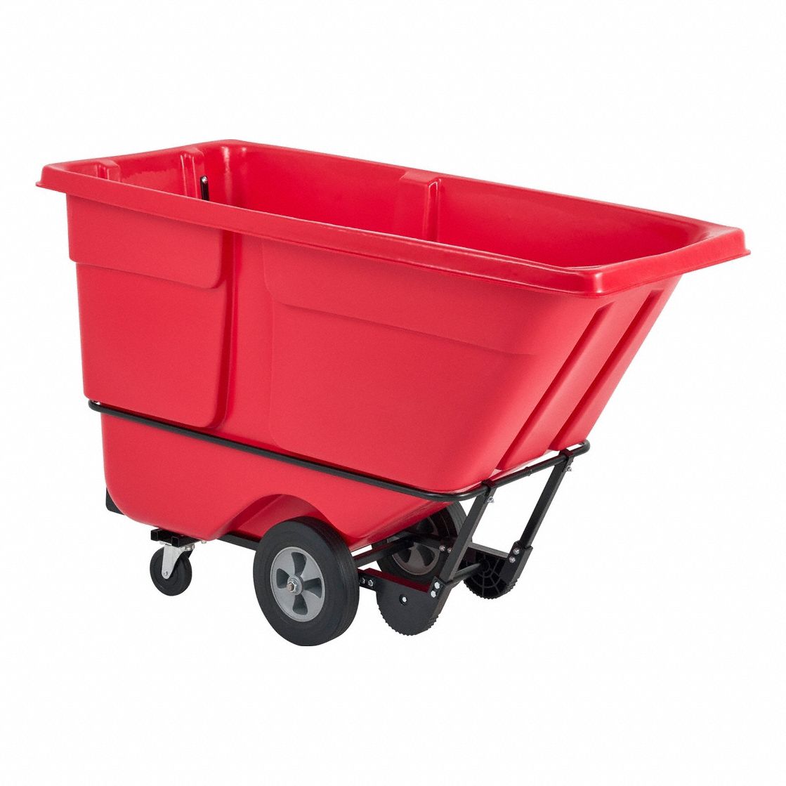 Tilt Truck: 27 cu ft Cubic Foot Capacity, 1, 250 lb Load Capacity, Red