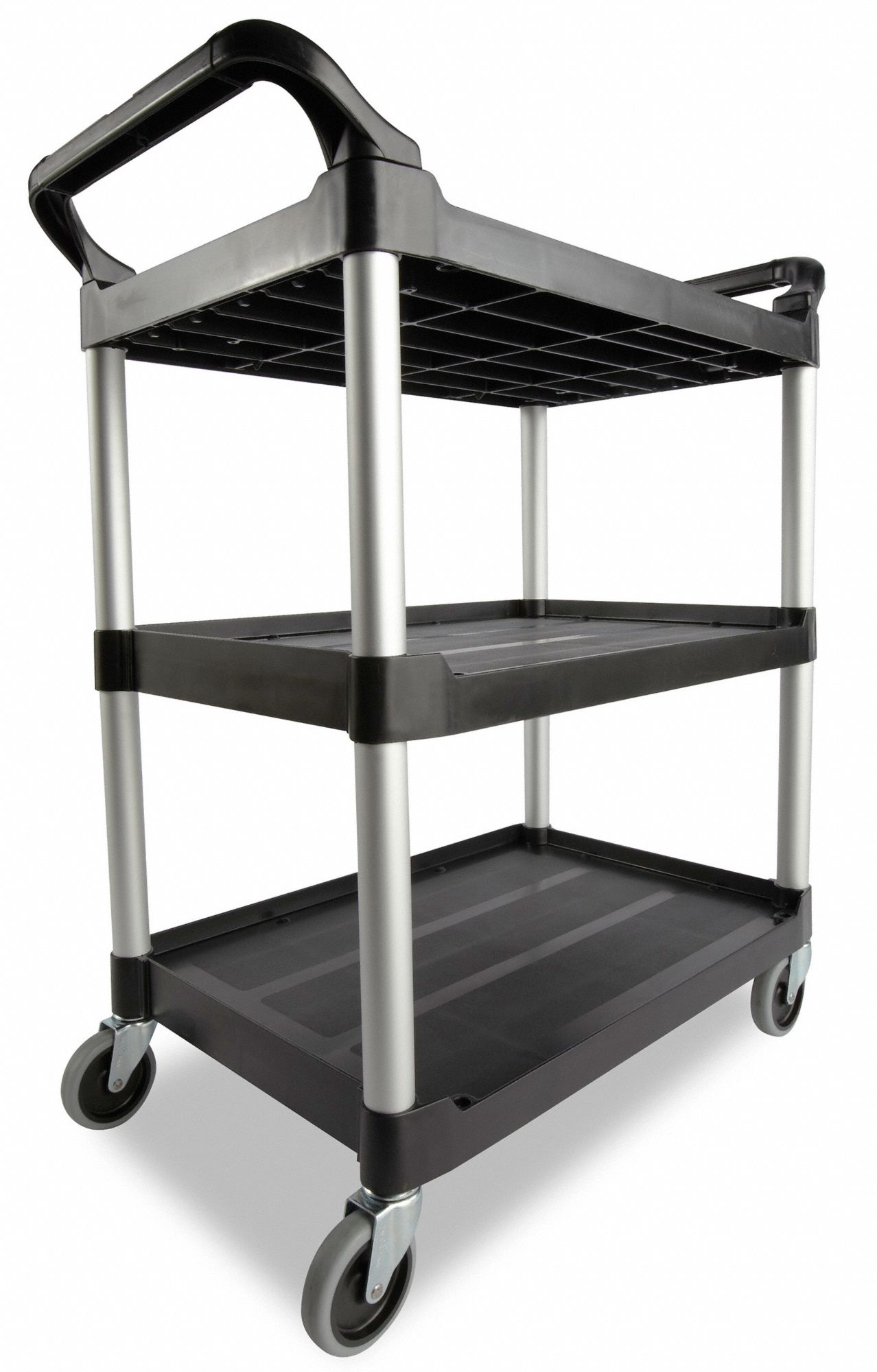 RUBBERMAID COMMERCIAL PRODUCTS Dual-Handle Utility Cart with Lipped ...