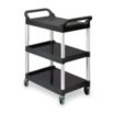 Dual-Handle Utility Carts with Lipped Plastic Shelves image