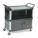 ENCLOSED CART,HDPE,BLACK,300 LBS.