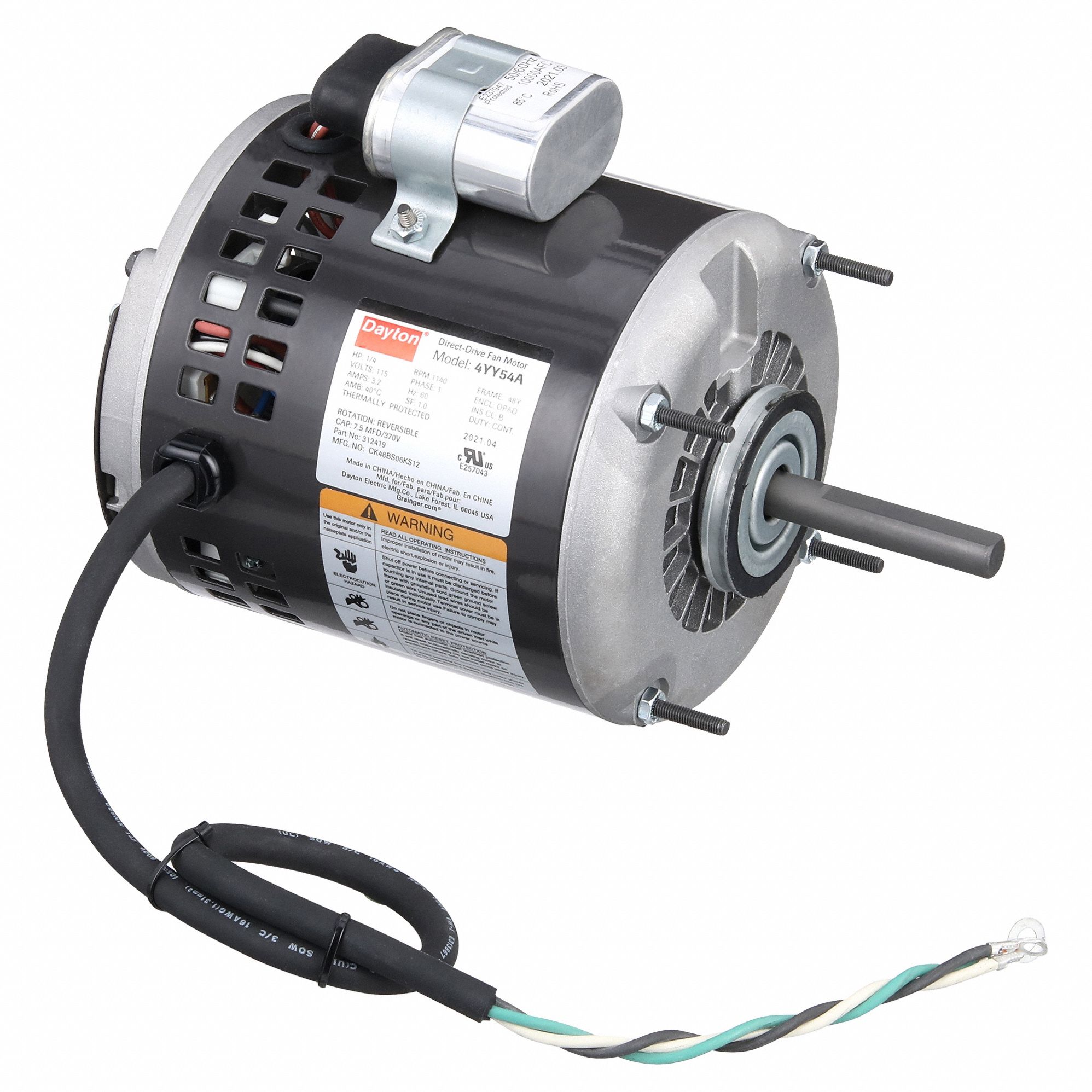 MOTOR,PSC,1/4 HP,1140 RPM