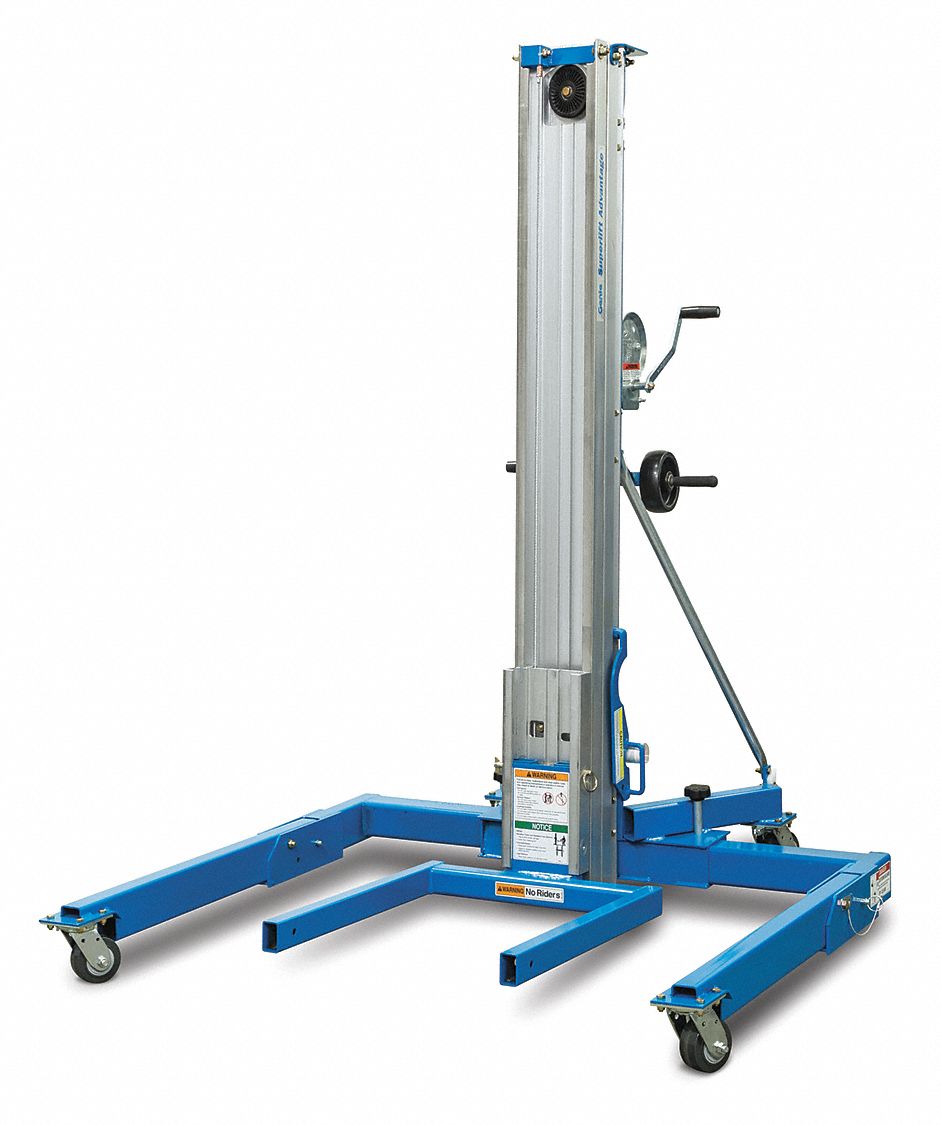 GENIE Manual Lift, Manual Push Equipment Lift, 1,000 lb Load Capacity ...