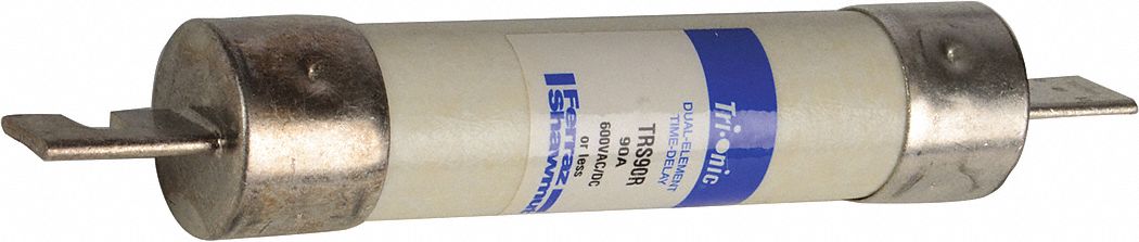 Fuse: Class RK5, TRS-R Series, Time-Delay, 90 A, 600 V AC, 600 V DC, Non-Indicating