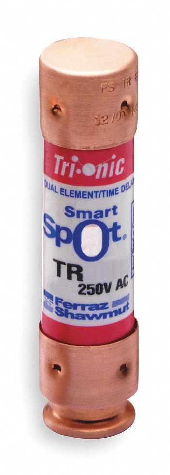 Fuse: Class RK5, TR-RID Series, Time-Delay, 35 A, 250 V AC, 250 V DC, Indicating