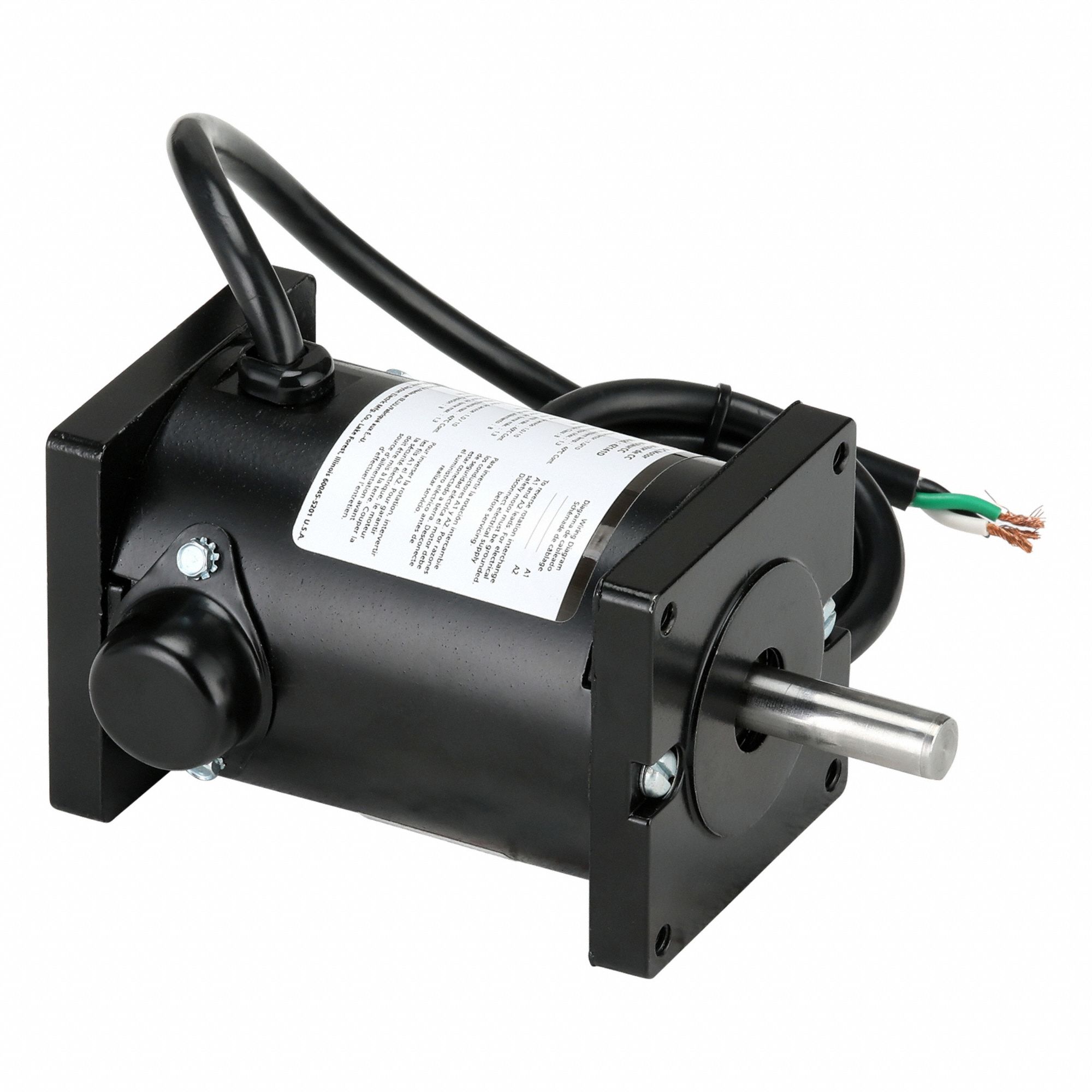 DC Permanent Magnet Motor: 1/18 HP, 1, 800 Nameplate RPM, Non-Std Frame, Face/Base Mounting