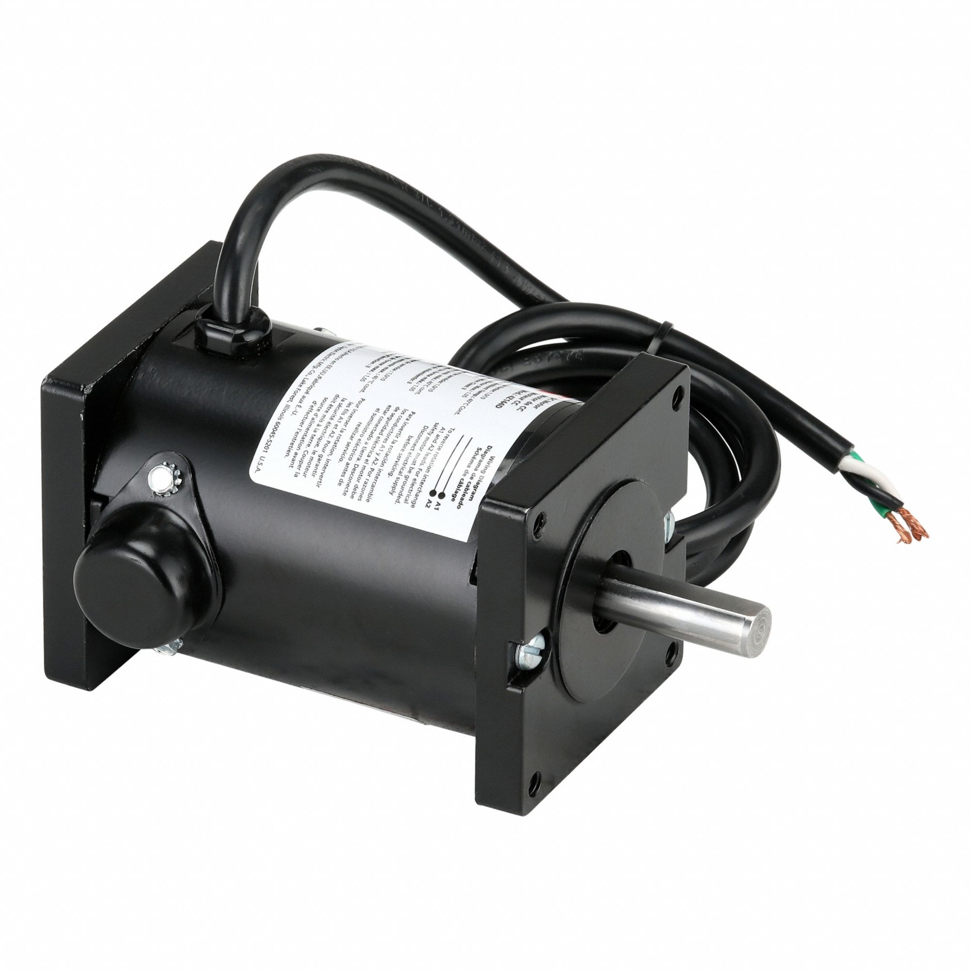 DC Permanent Magnet Motor: 1/14/1/6 HP, 1, 750/4, 200 Nameplate RPM, Non-Std Frame, 12/24V DC