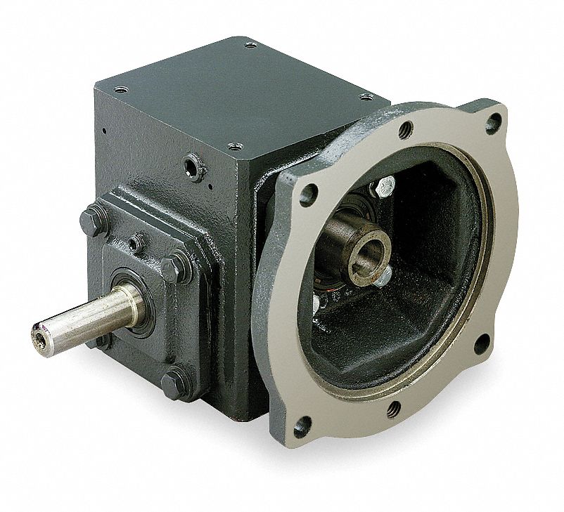 DAYTON Speed Reducer: 15:1, 117 RPM, 1.5 hp Input Max, 614 in-lb Output  Max, Keyed, 56C