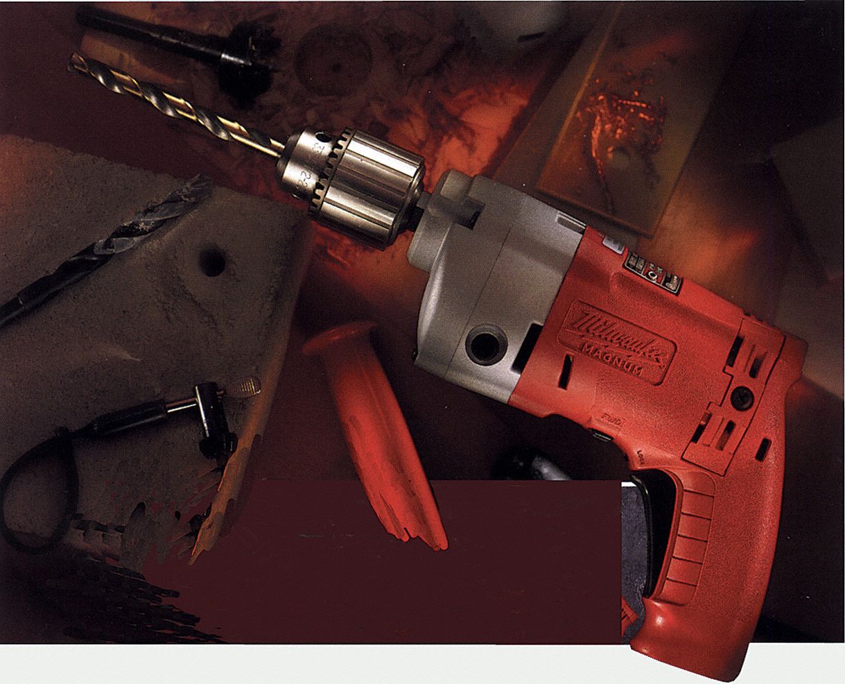 MILWAUKEE Drill 1/2 in Chuck Size, Keyed, 950 RPM Free Speed, 5.5 A