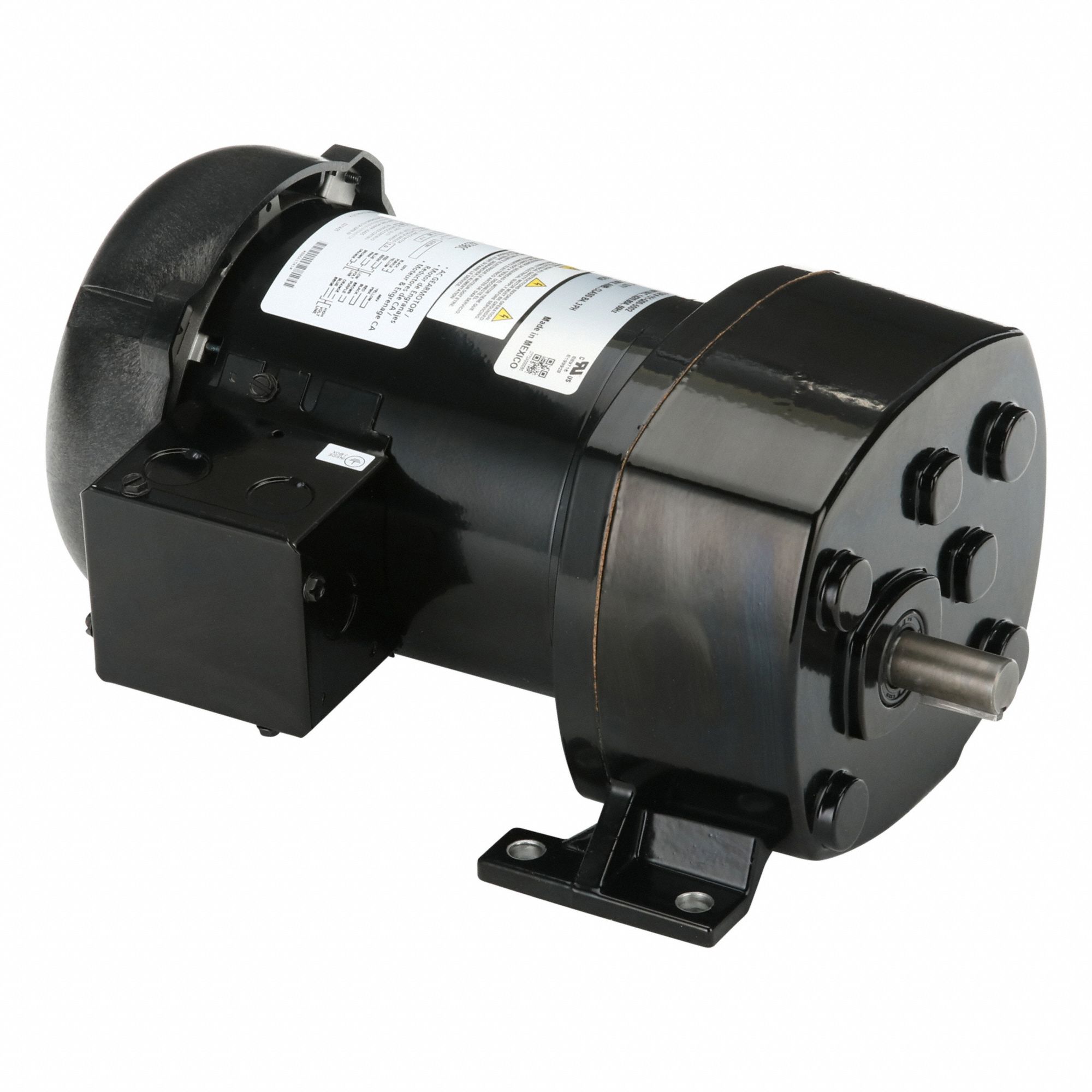 AC GEARMOTOR, PARALLEL, SINGLE OUTPUT SHAFT, 3-PHASE, TEFC, 40 RPM, 737 IN-LB MAXIMUM TORQUE