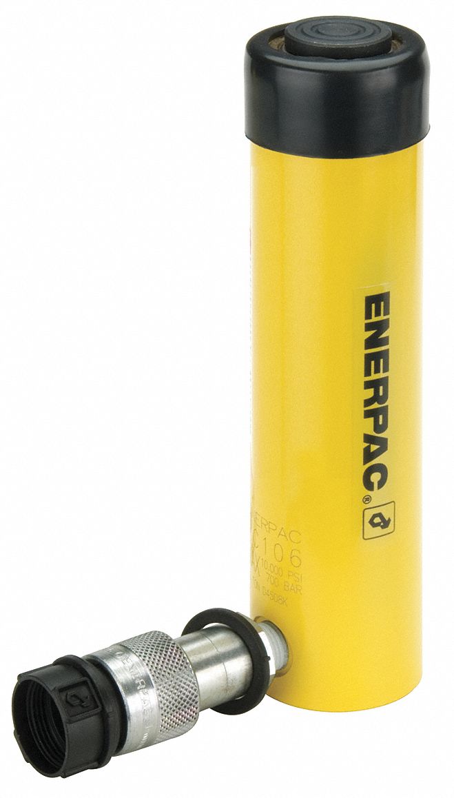 ENERPAC Hydraulic Ram, General Purpose, Body Material Steel, 10 ton