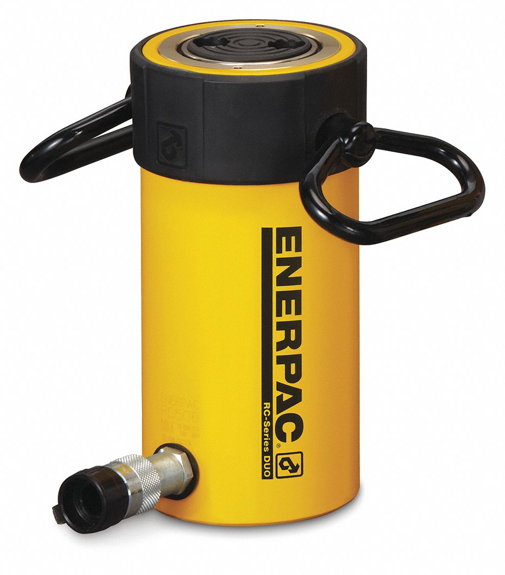 ENERPAC Hydraulic Ram, General Purpose, Body Material Steel, 50 ton