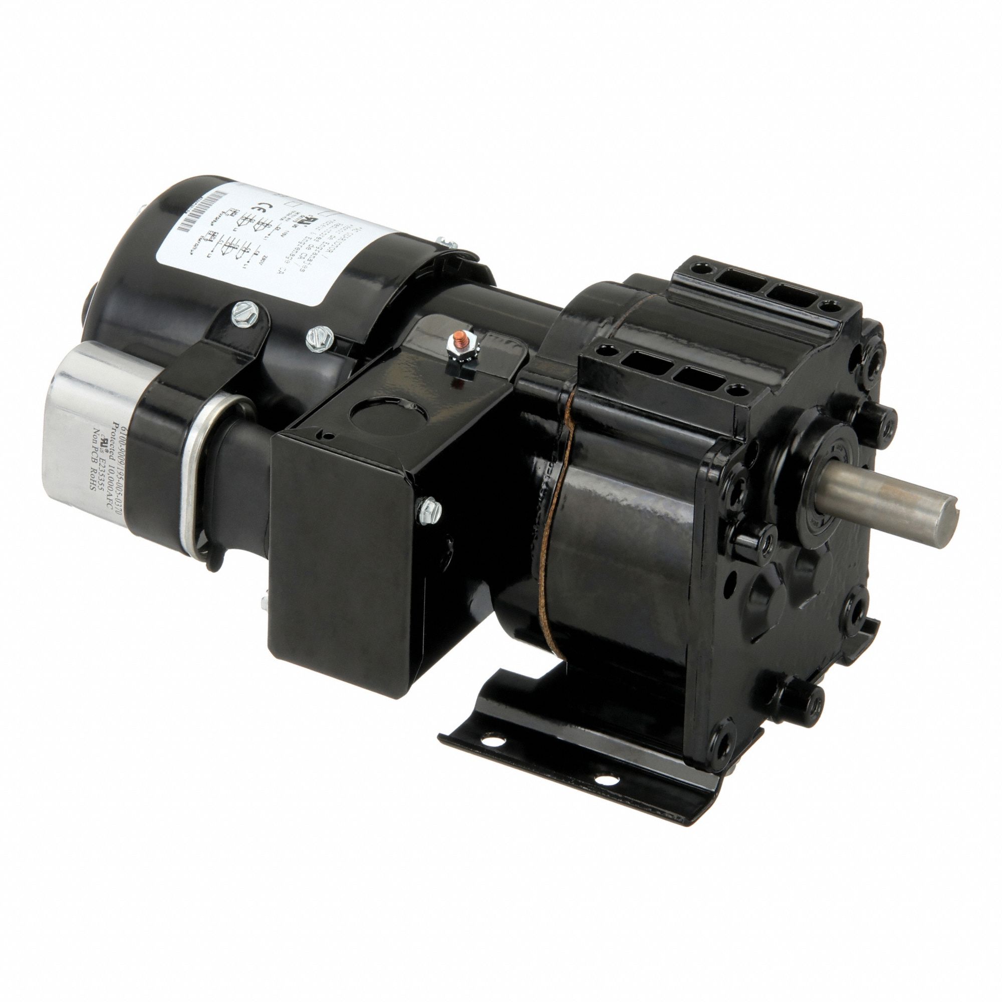 AC Gearmotor: Parallel, Single Output Shaft, PSC, TEFC, 30 RPM, 135 in-lb Max Torque, CW/CCW