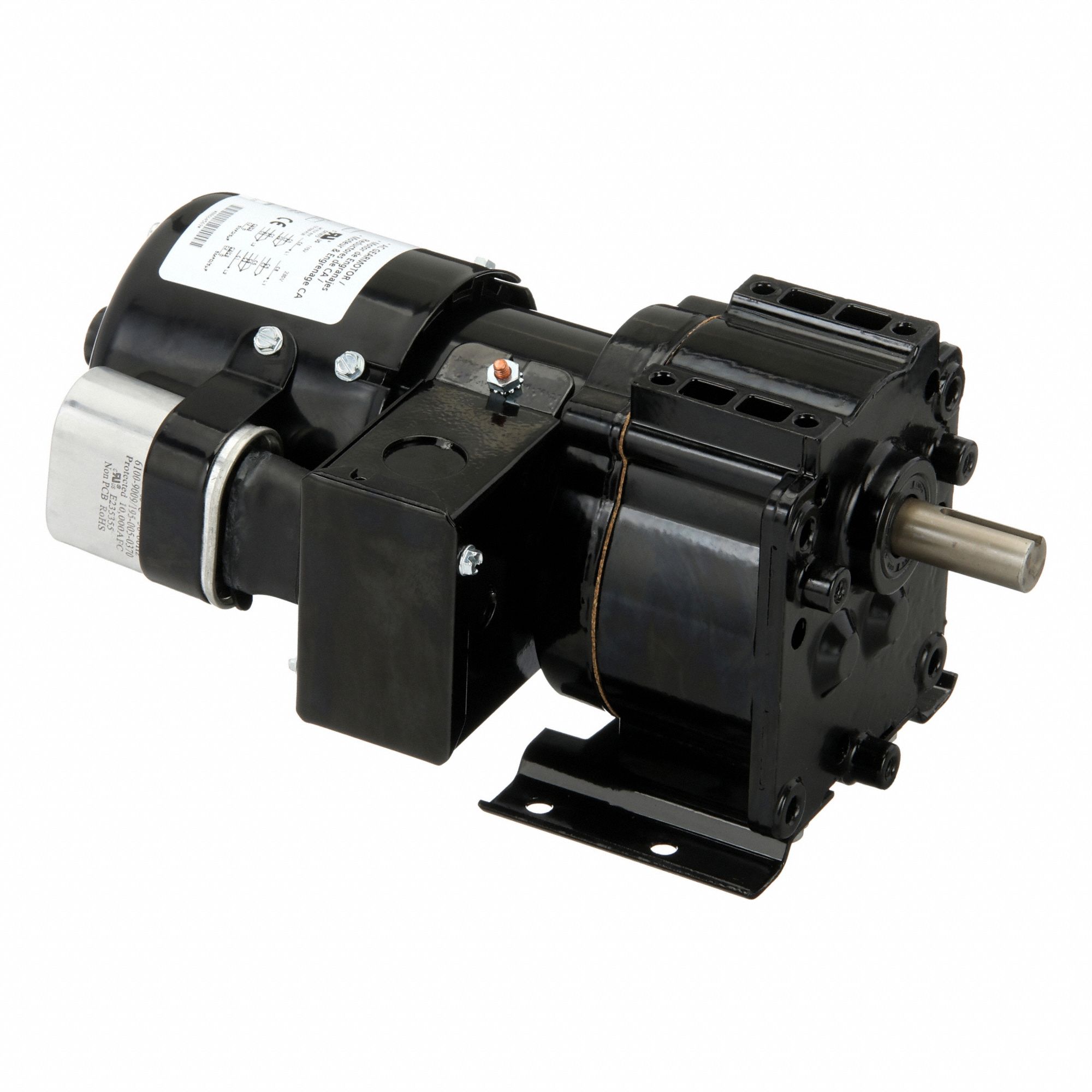 AC GEARMOTOR, PARALLEL, SINGLE OUTPUT SHAFT, PSC, TEFC, 45 RPM, 92 IN-LB MAXIMUM TORQUE, CW/CCW
