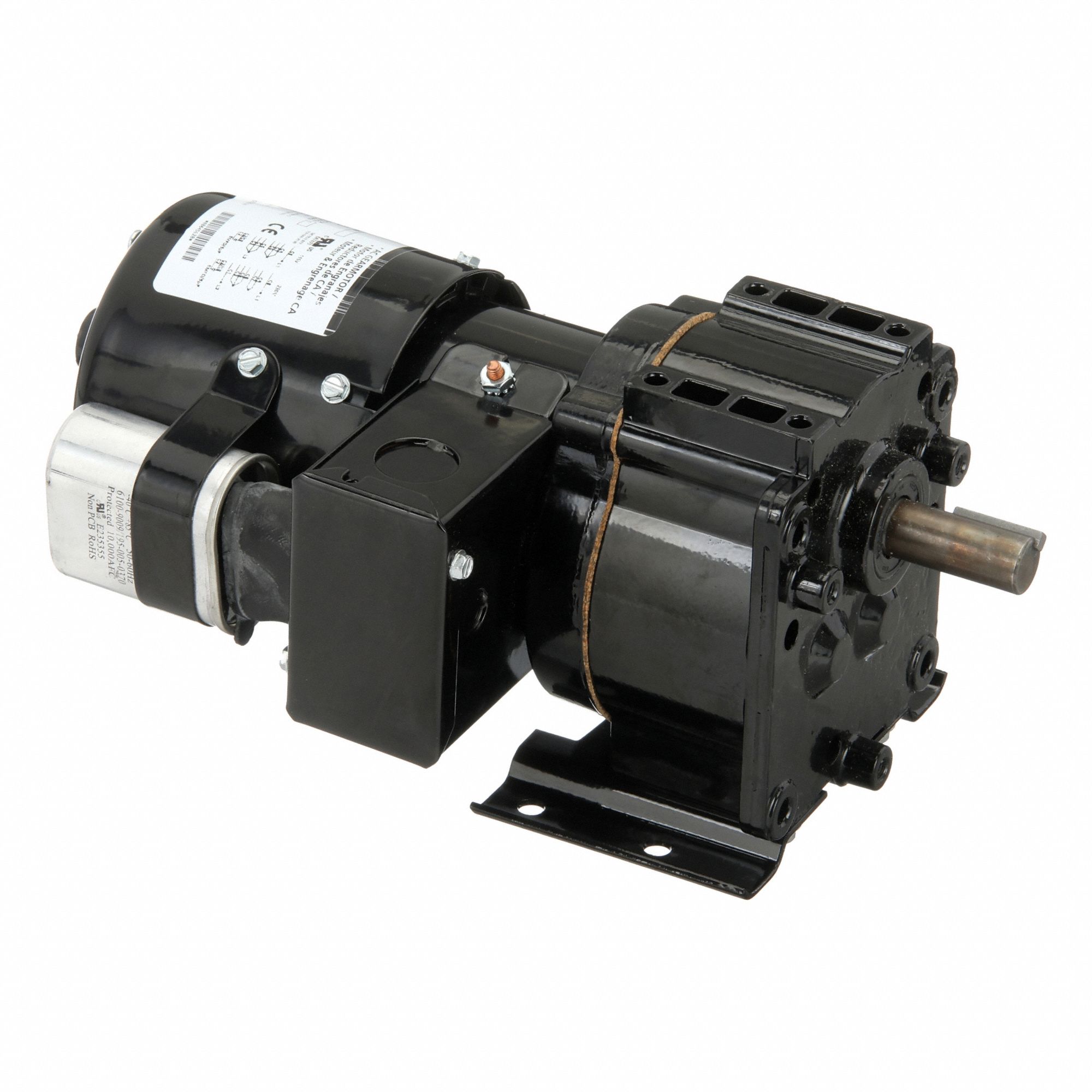 AC Gearmotor: Parallel, Single Output Shaft, PSC, TEFC, 139 RPM, 30 in-lb Max Torque, CW/CCW