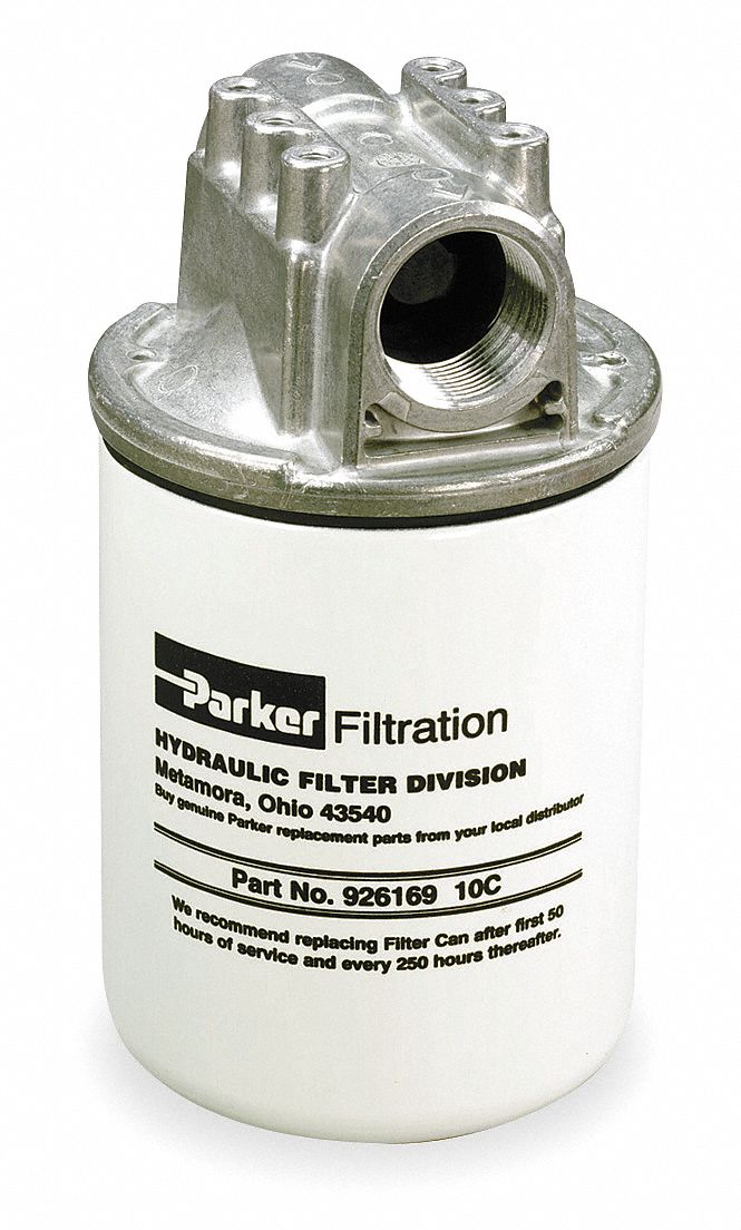 PARKER Paper Hydraulic Spin-on Filter, 25 Micron Rating, 3/4 in NPTF ...