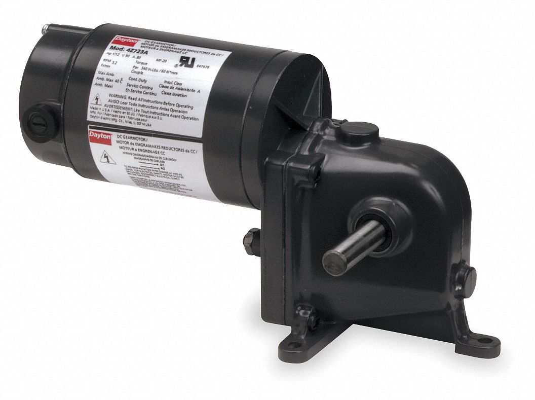 DC Gearmotor, Nameplate RPM 24, Enclosure TENV Grainger