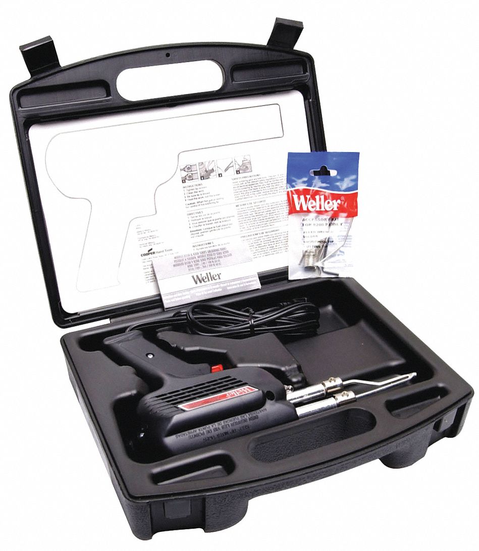 WELLER Soldering Gun Kit 260 W, 900°F to 1,100°F, Conical/Knife