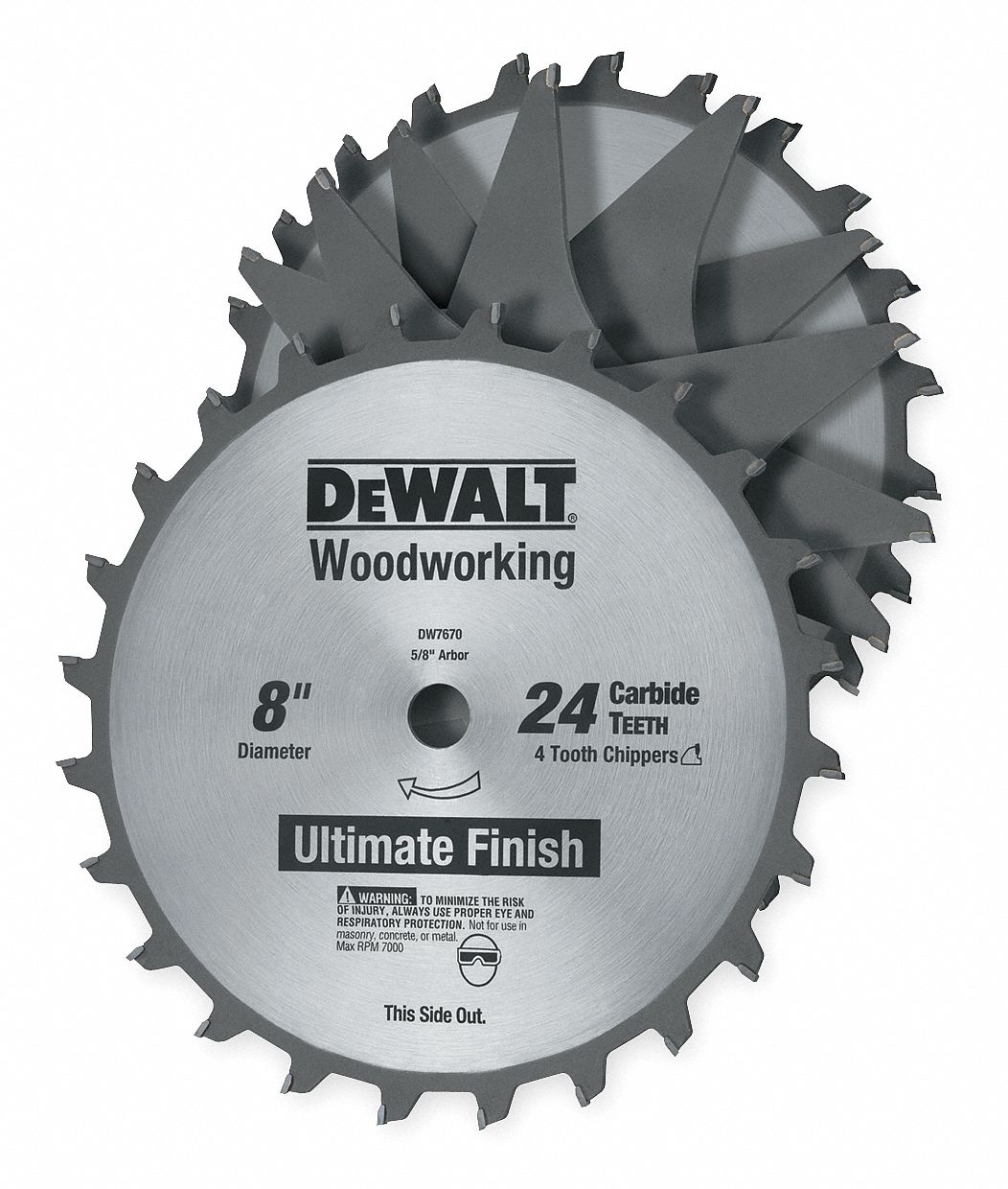 DEWALT DW7670 8-Inch 24-Tooth Stacked Dado Set - 1