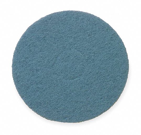 Scrubbing Pad: Deep Scrubbing, Blue, 20 in Dia, 5 PK