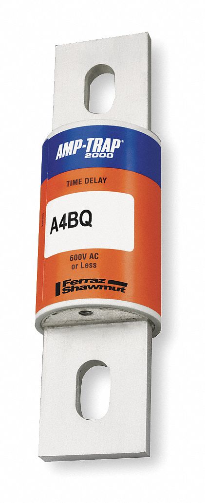 Fuse: Class L, A4BQ Series, Bolt-On Body, Time-Delay, 100 A, 600 V AC, 500 V DC