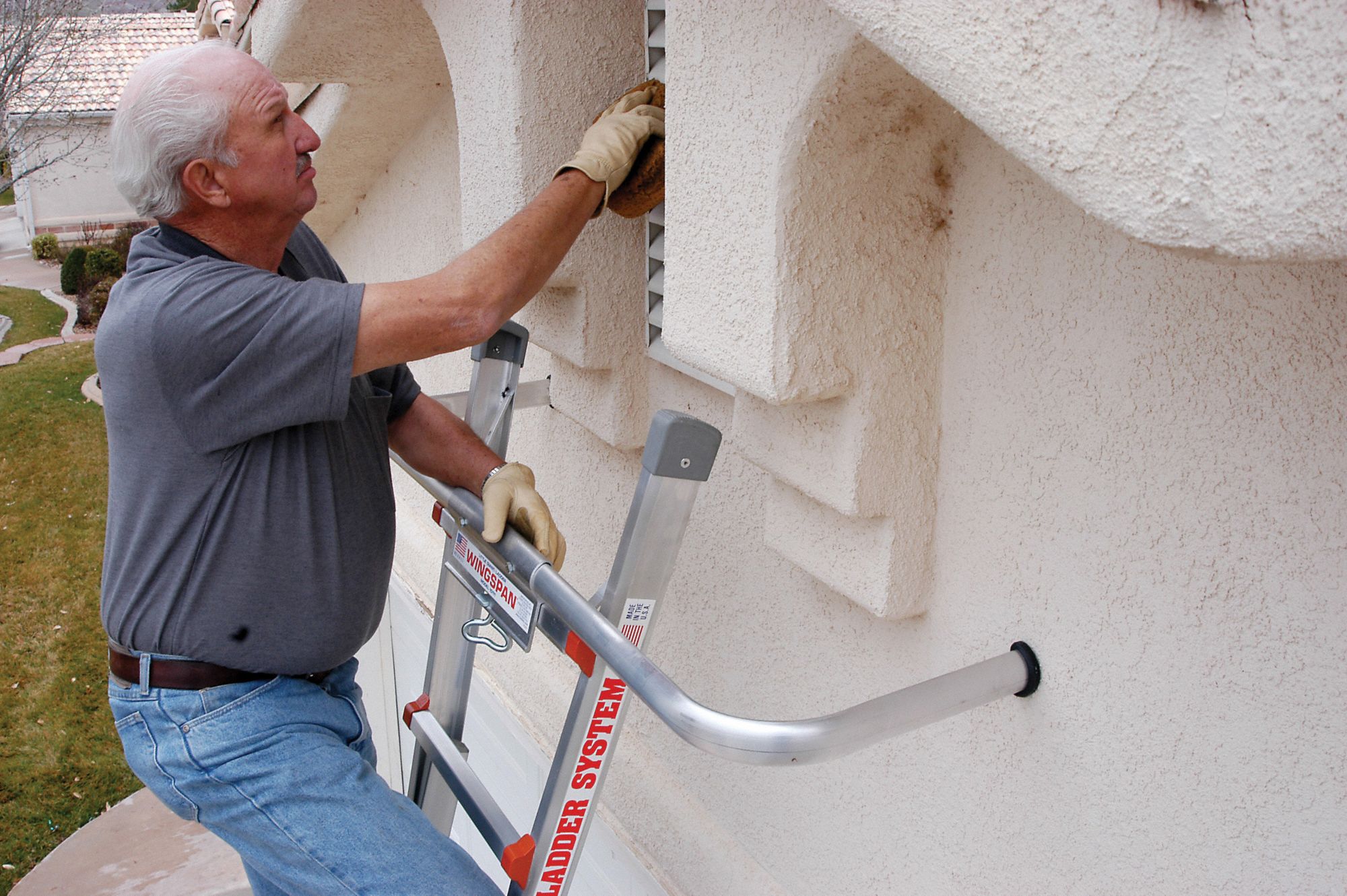 LITTLE GIANT Stabilizer and Surface Protector, Aluminum 4ZB1010111 Grainger