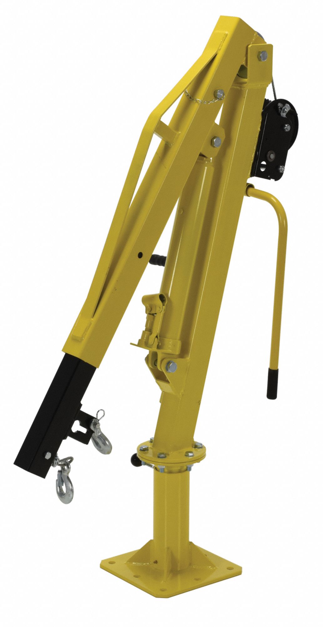 VESTIL Davit Crane, 500 lb, Reach 34 1/2 in to 89 1/2 in, Lift Range 0