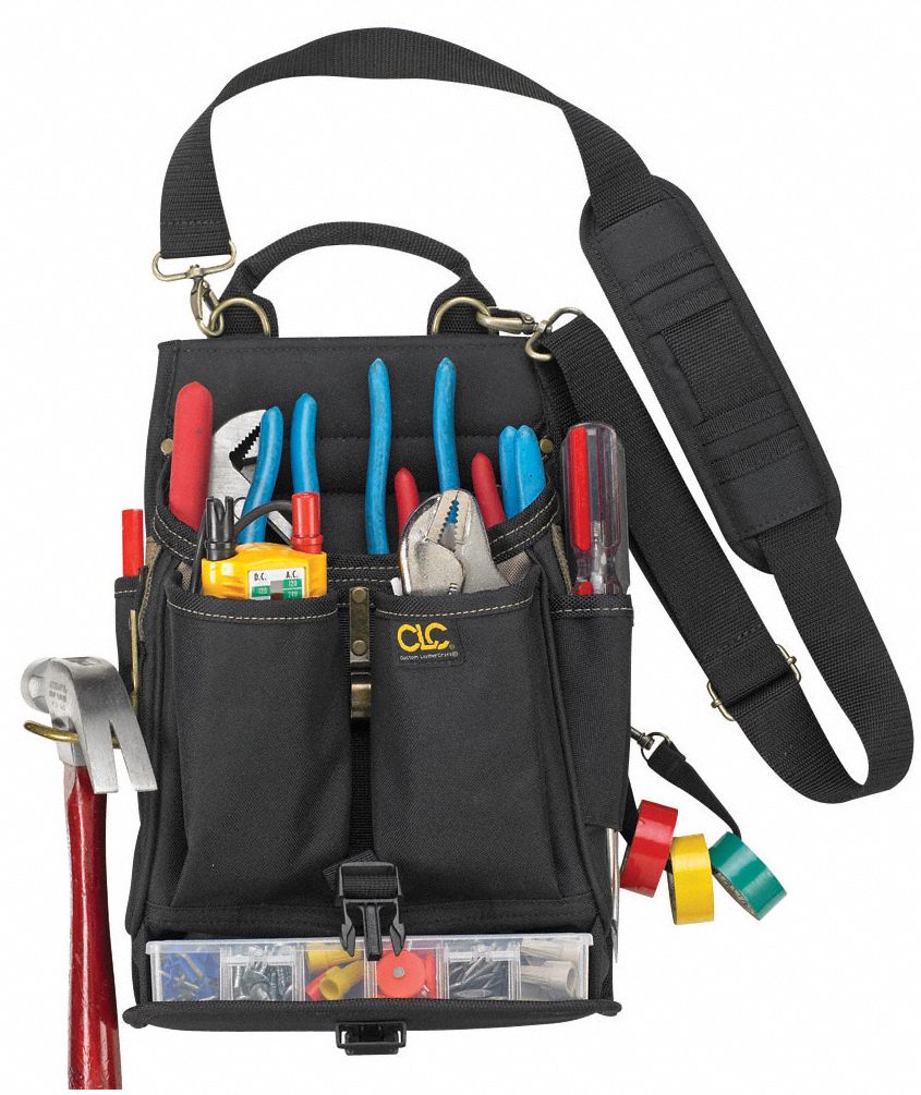 CLC Black Electricians Tool Pouch, Polyester, Fits Belts Up To (In.) 2