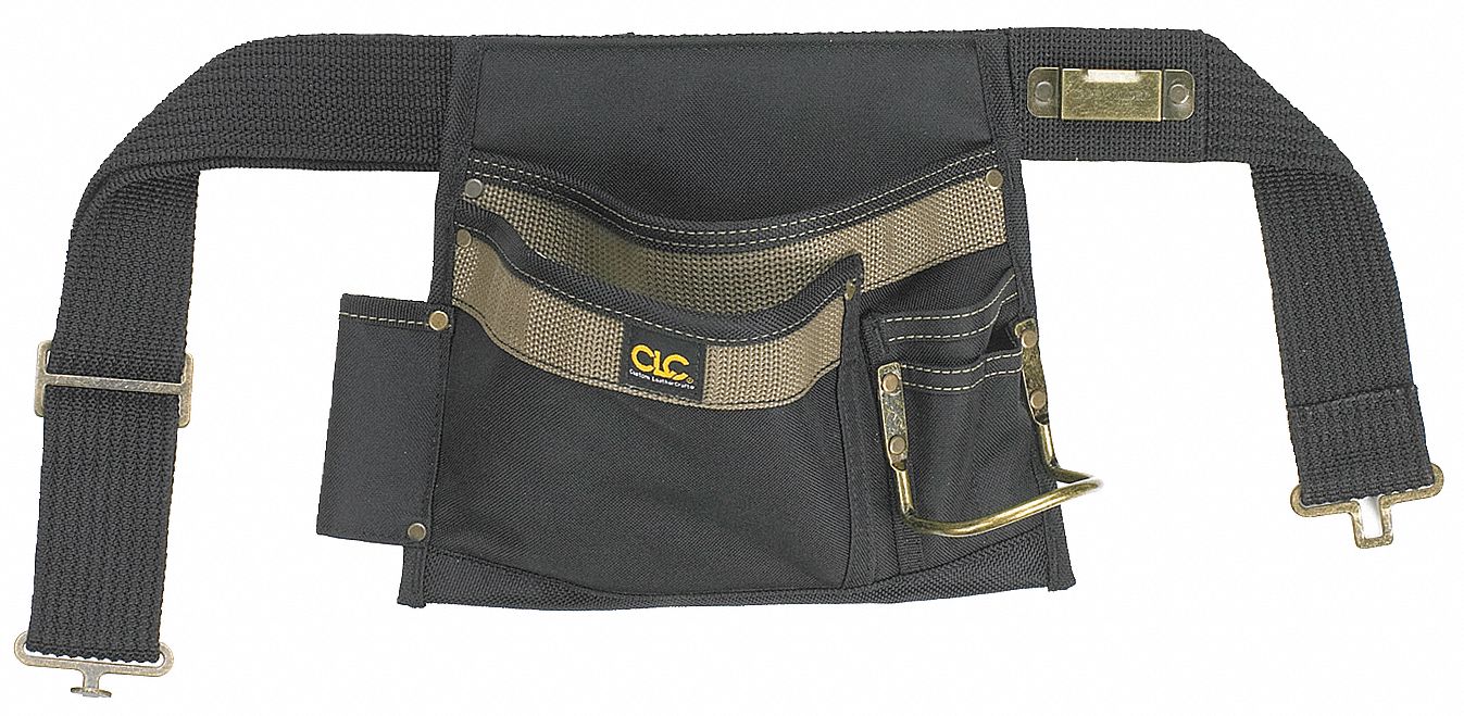 CLC Khaki/Black Carpenters Tool Pouch, Heavy Duty Polyester, Up to 46 ...