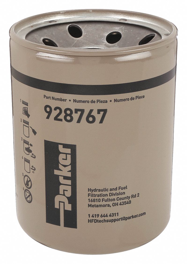 Hydraulic Filter Element: 50 gpm Max. Flow, 150 psi Max. Pressure, Fiberglass, 4ZC90