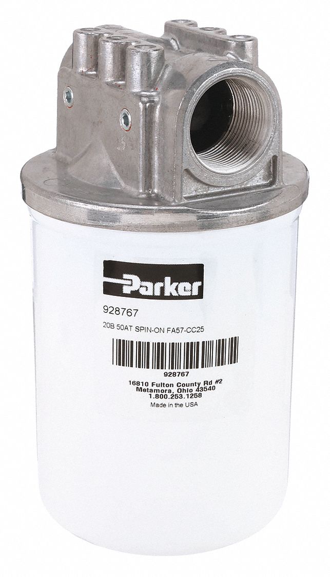 Hydraulic Spin-on Filter: 50 gpm Max. Flow, 150 psi Max. Pressure, Fiberglass