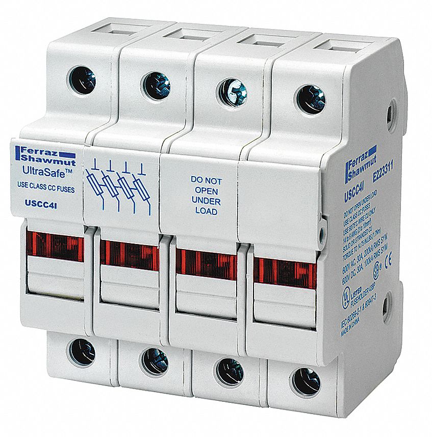 MERSEN FingerSafe Fuse Block, Fits Fuse Type Class CC, Fuse UL Class