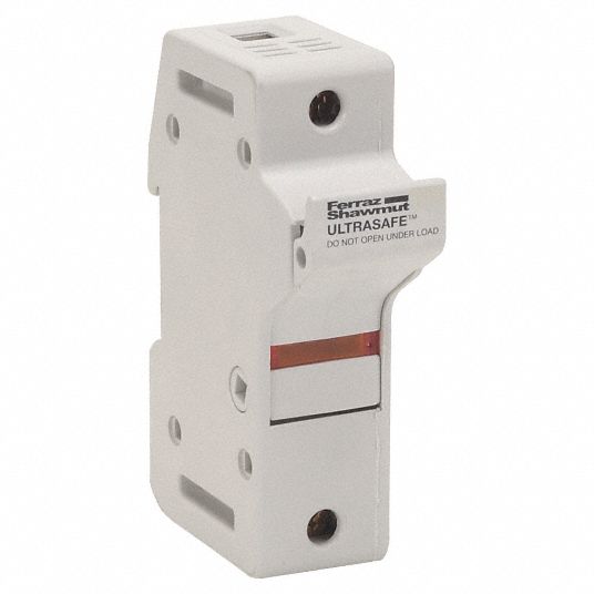 MERSEN FingerSafe Fuse Block 1 Poles, 31 to 60 A, 600V AC/DC, Pressure Plate, Indicating