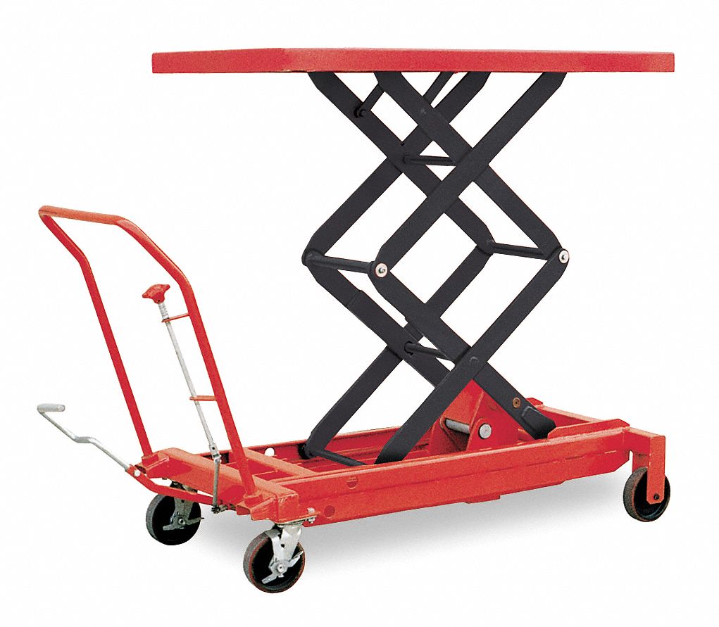 Dayton 1 500 Lb Load Capacity 48 In X 24 In Platform Manual Mobile