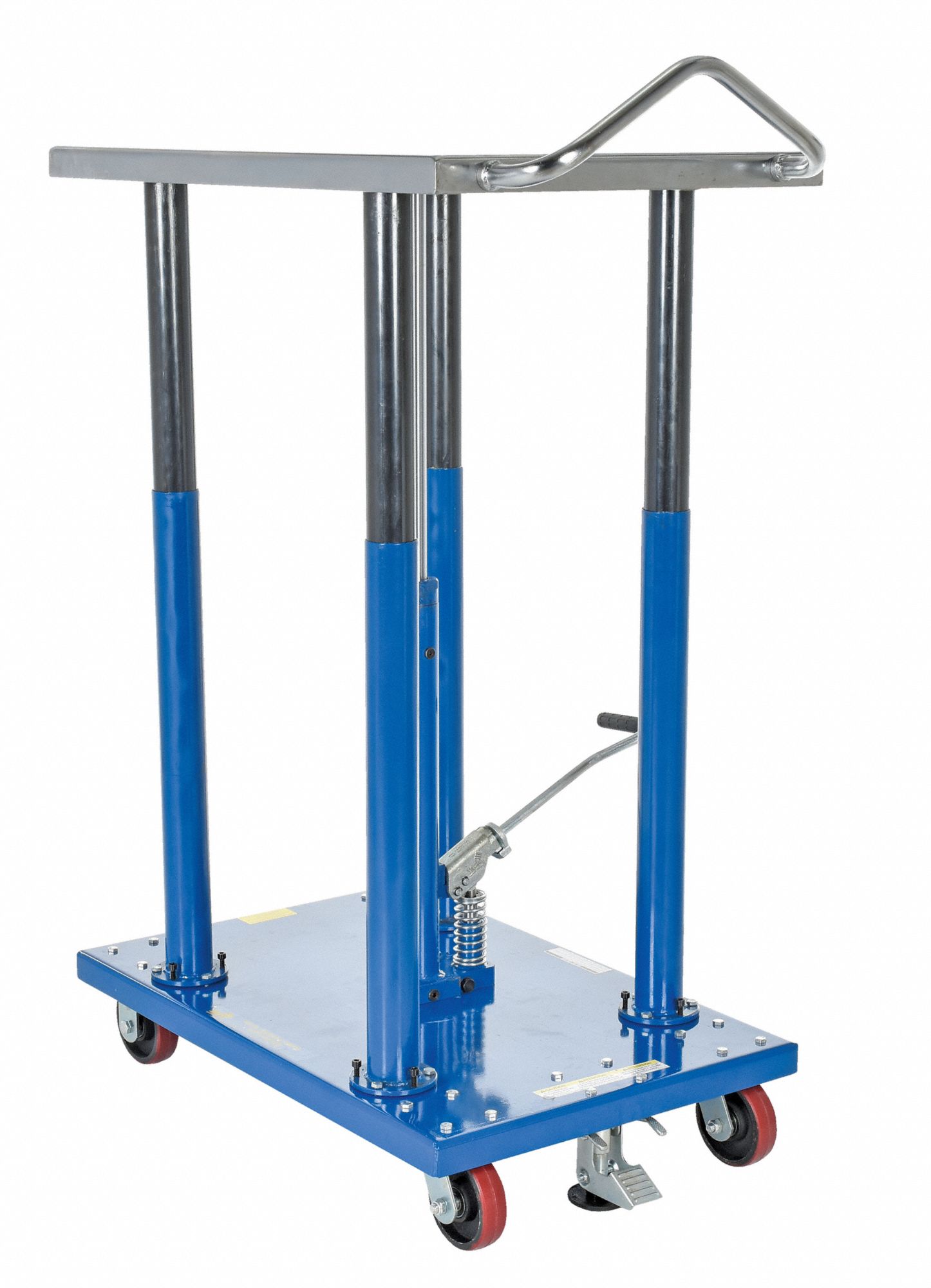 GRAINGER APPROVED Manual Mobile PostLift Table, 2,000 lb Load Capacity