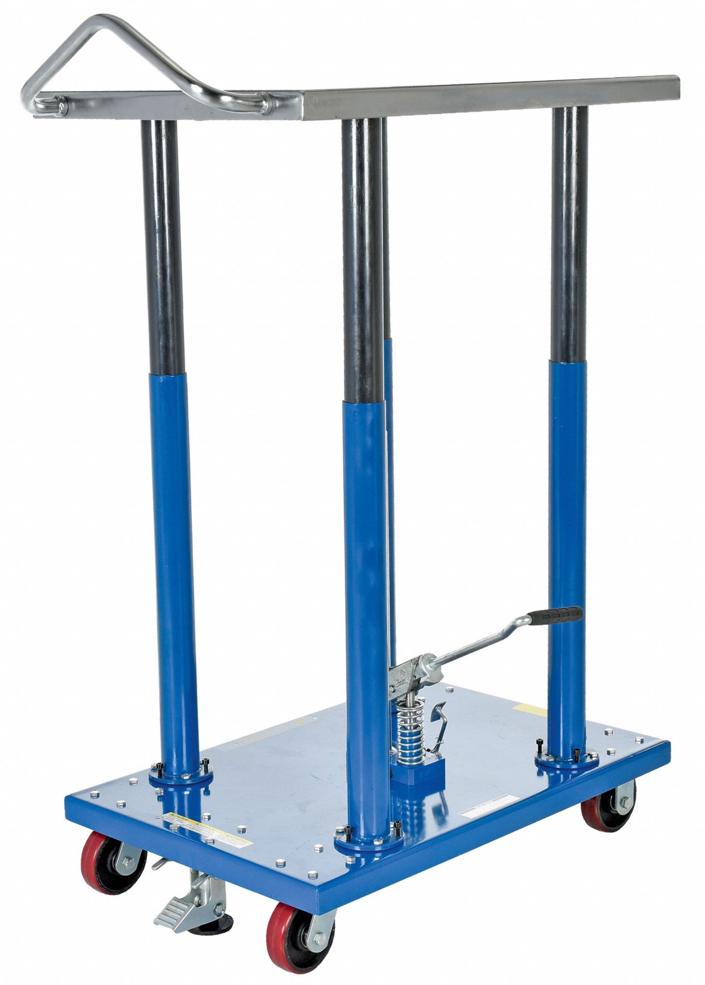 GRAINGER APPROVED Manual Mobile PostLift Table, 2,000 lb Load Capacity