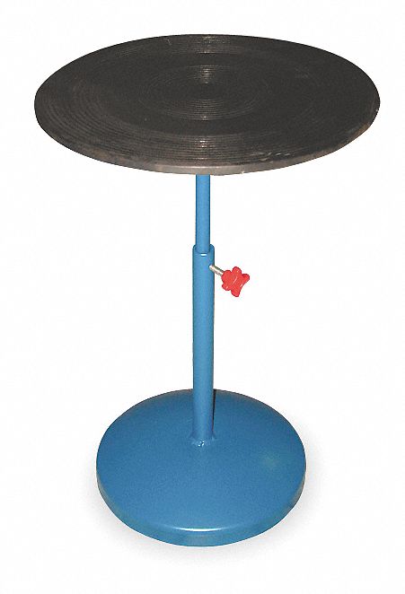 HEAVY DUTY MANUAL TURNTABLE, BLUE, STEEL, POWDER COATED FINISH, 18 D X 21 TO 32 IN H