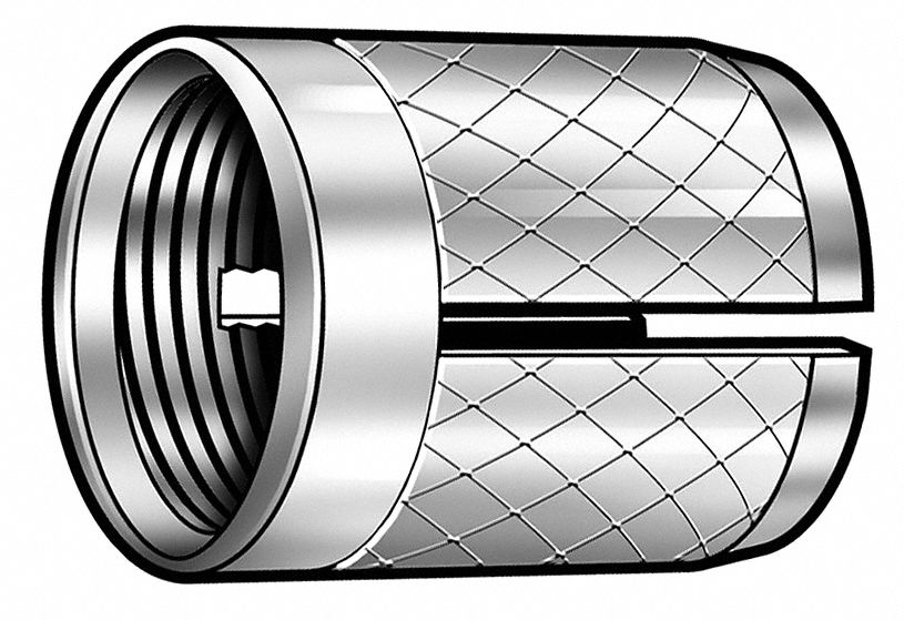 4KXL8 - Knurled Press Insert 1/4-20 PK500