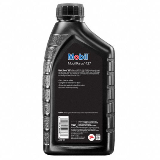 MOBIL NonDetergent Compressor Oil Qt, Bottle, 30 SAE, 46 OFF