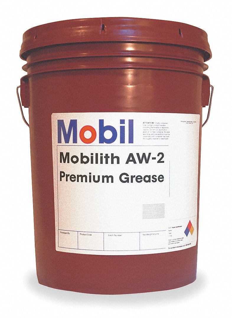 Mobilith® AW2, Green, Multipurpose Grease, 35 lb, 2 NLGI Grade Grainger