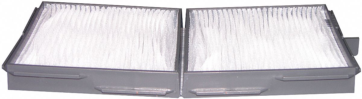 AUTOMOTIVE AIR FILTER, CABIN AIR FILTER, 10 IN OVERALL L, 25/32 IN OVERALL H