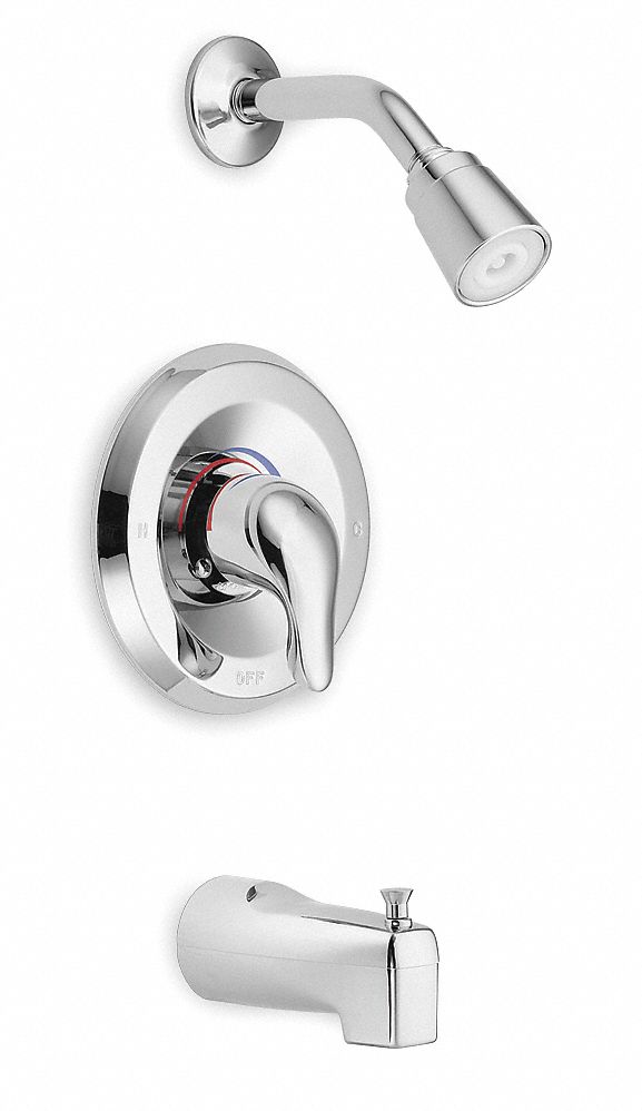 Tub and Shower Trim Kit: Chateau, 2.5 gpm Fixed Showerhead Flow Rate, Chrome, Single Function