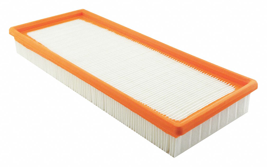 Automotive Air Filter: Panel, Engine, Rectangular, Panel, 13 3/16 in Overall Lg
