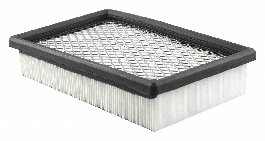 Automotive Air Filter: Panel, Engine, Rectangular, Panel, 8 1/16 in Overall Lg