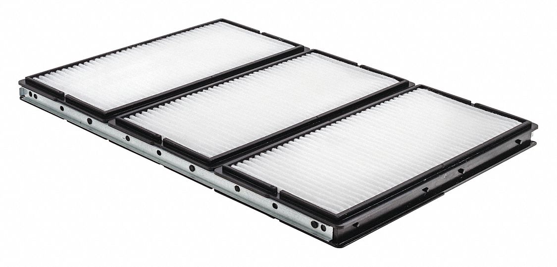 Automotive Air Filter: Panel, Cabin, Cabin Air Filter, Rectangular, 12 in Overall Lg