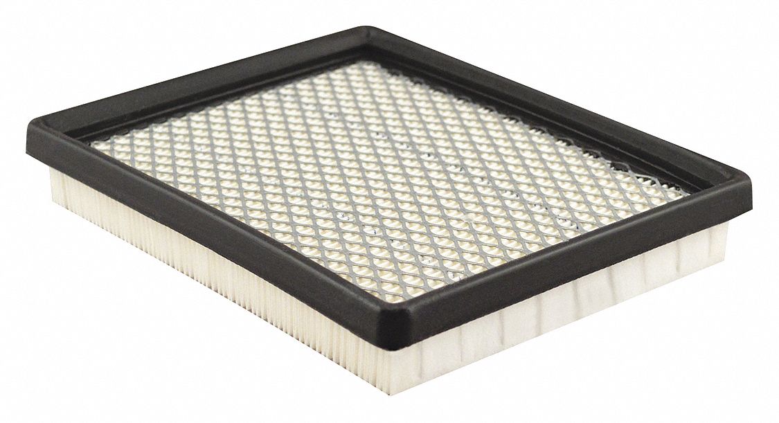 Automotive Air Filter: Panel, Engine, Rectangular, Panel, 7 5/8 in Overall Lg