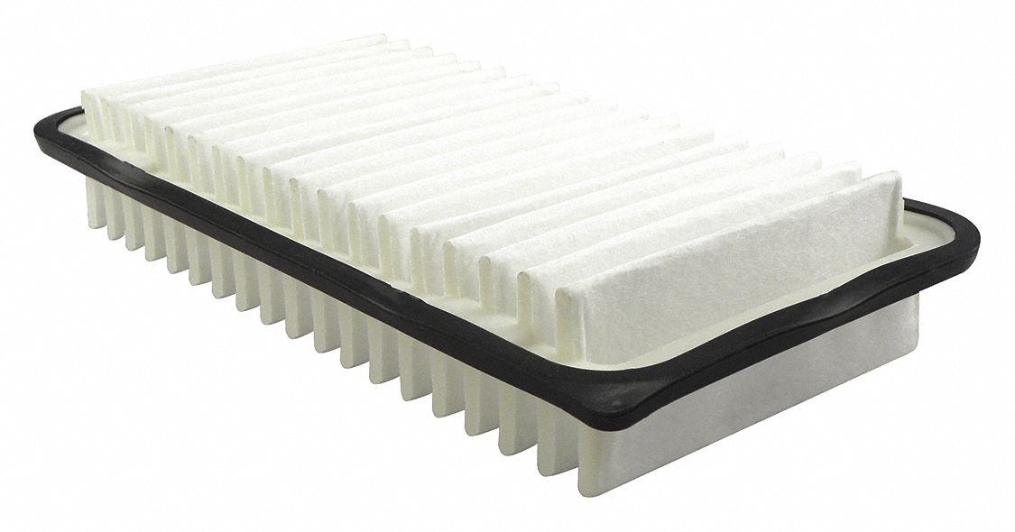 Automotive Air Filter: Panel, Engine, Rectangular, Panel, 11 3/8 in Overall Lg