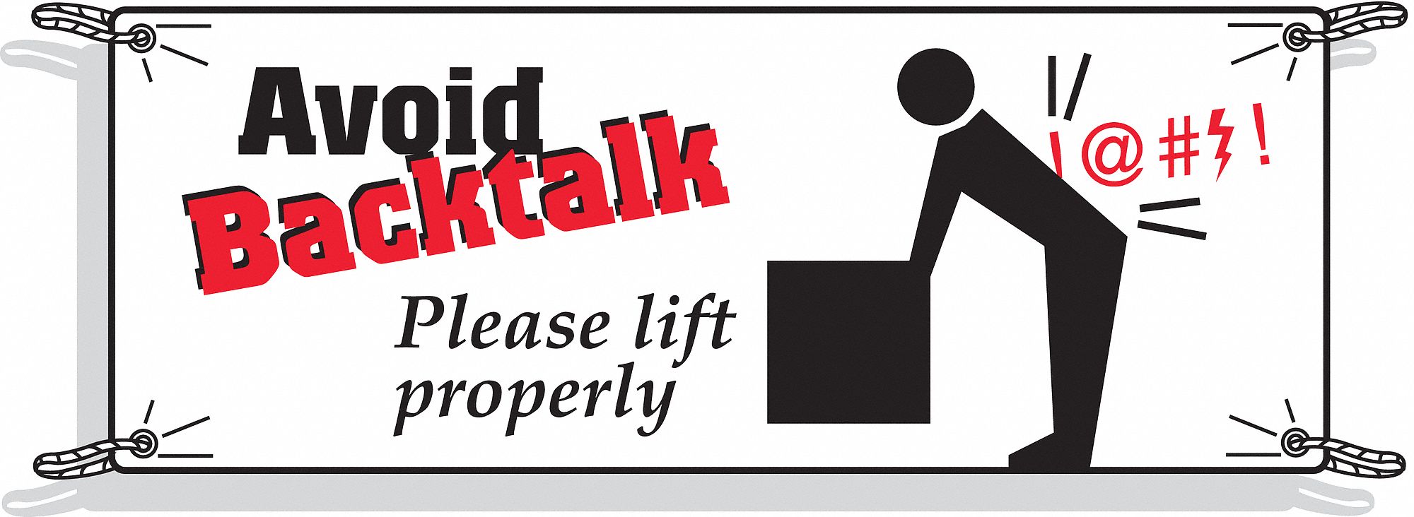 Banner: Polyethylene, 48 in x 120 in Nominal Sign Size, Indoor/Outdoor, 1 Printed Sides