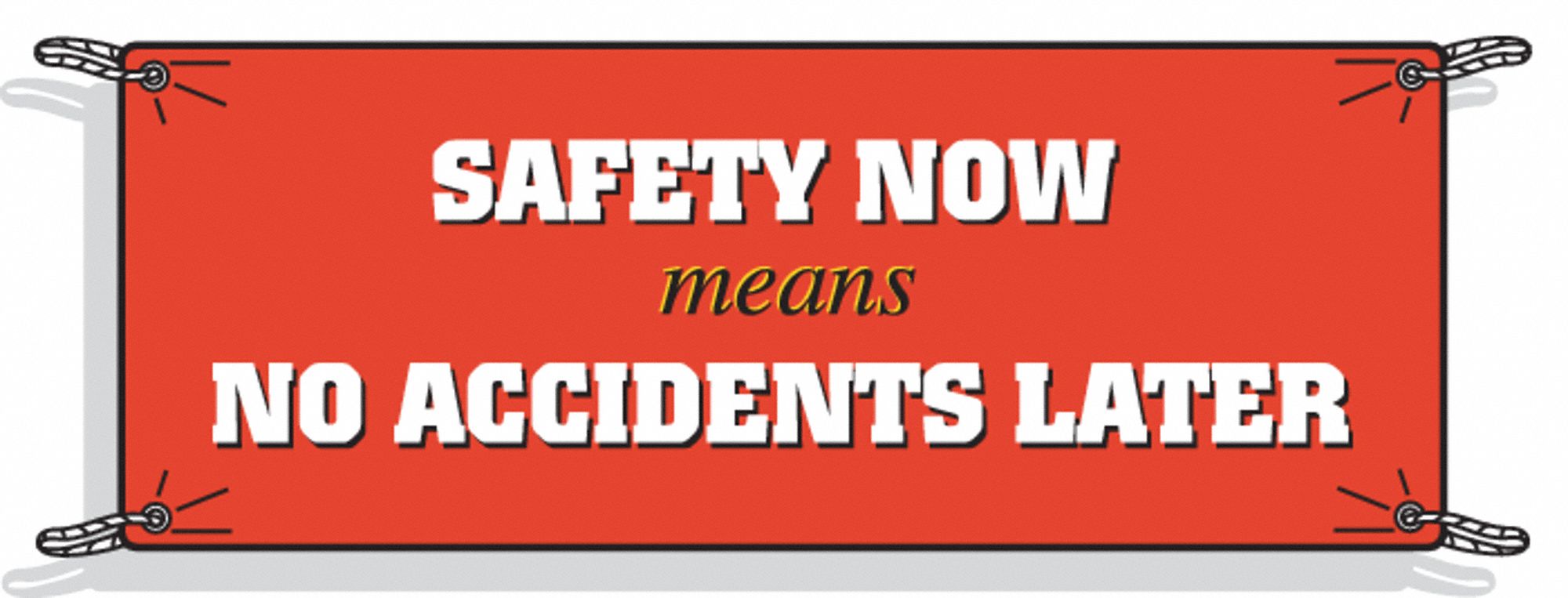 Banner: Polyethylene, 48 in x 120 in Nominal Sign Size, Indoor/Outdoor, 1 Printed Sides